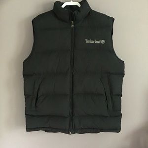 Timberland Black Down Full Zip Puffer Vest XL